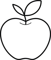 A single red apple isolated on white background