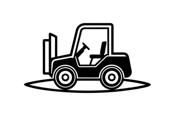 Fototapeta premium Forklift Outline Sketch Vector for Logistics and Transport