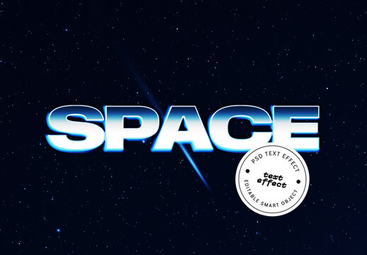 Futuristic Space Text Effect with Glow