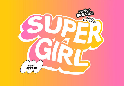 Bold Gradient Cartoon Text Effect
