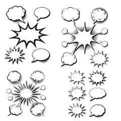 set of Symbole silhouette vector.