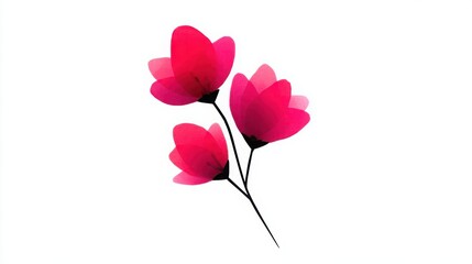 Fototapeta premium A pink flower with three petals