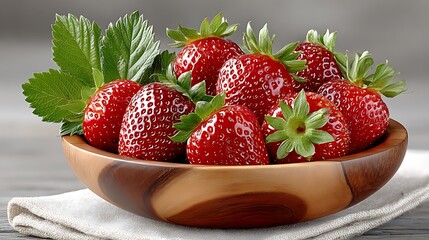 Fresh red strawberries, vibrant and sweet high resolution picture