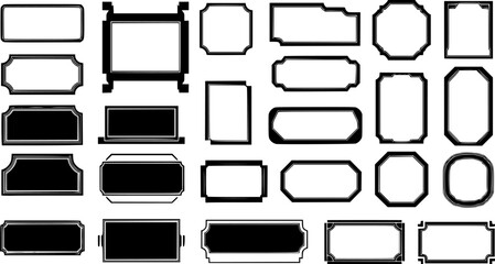 Obraz premium Vignette Frame vector Set
