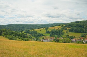 Obraz premium landscape near Mespelbrunn in the Spessart region
