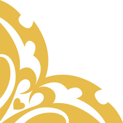 
vector illustration Golden corner ornament luxury decoration