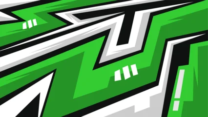 Fotobehang Afrikaanse Motieven green dynamic sports background with sharp zigzag line shapes  © mesym