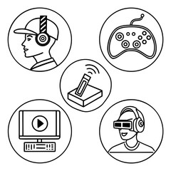 Gaming and Virtual Reality Icons Collection 1.