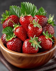 Harvested strawberries, beautiful and delicious high resolution picture
