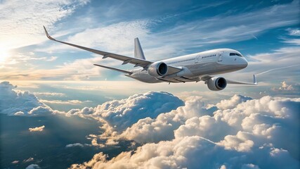 Obraz premium Passenger Jet Experiencing Mid-Air Turbulence