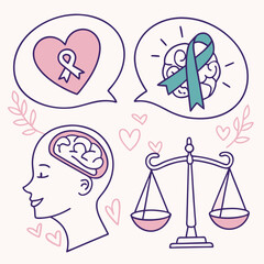 Mental Health Awareness and Support Concepts.