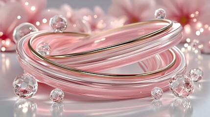 Luminescent blossoms, abstract and enchanting high resolution picture