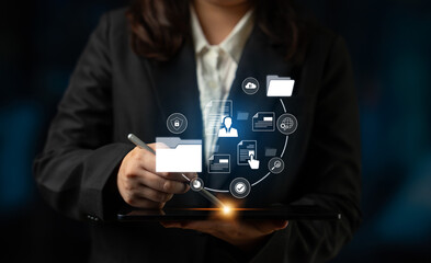 Document management system for secure file storage, organized access, and efficient digital...