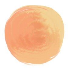 Orange Watercolor Circle with Textured Stain