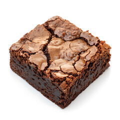 Rich, Fudgy Chocolate Brownie with Cracked Surface