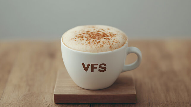 A steaming cup of cappuccino, sprinkled with cinnamon, sits on a wooden surface, inviting a moment of caffeinated delight and cozy indulgence.