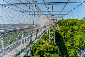 The longest suspension footbridge in the world in Sky park in Sochi