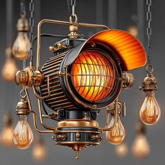 Movie set lighting, vintage equipment high resolution picture