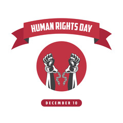 human rights day vector concept design