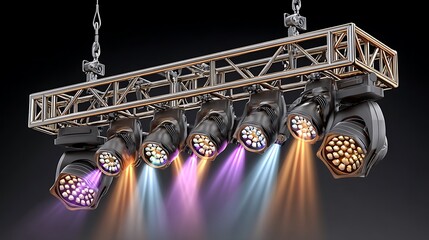 Performance stage, vibrant illumination high resolution picture