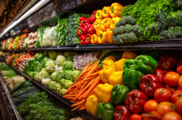 Fresh vegetables on the market. Assortment of fresh vegetables at market. Healthy eating. Vitamins and antioxidant.