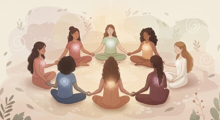 Spiritual women’s meditation circle