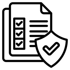 Insurance Policy line icon