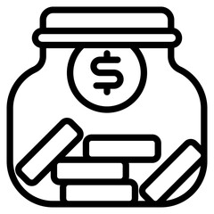 Saving line icon