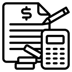 Budgeting line icon