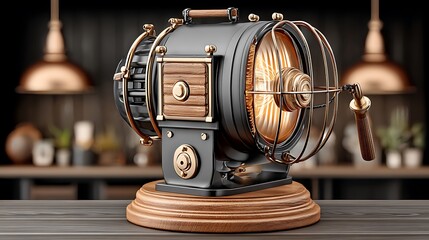 Retro spotlight, intricate details, glowing high resolution picture