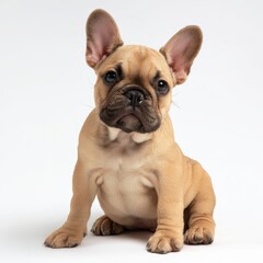 Obraz premium Young Adorable French Bulldog Puppy Isolated on a Crisp White Background