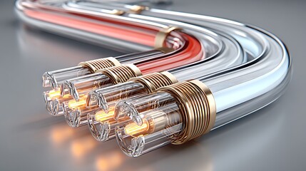 Retro-futuristic illumination, glowing filaments high resolution picture