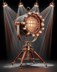 Rustic industrial, warm glowing light high resolution picture