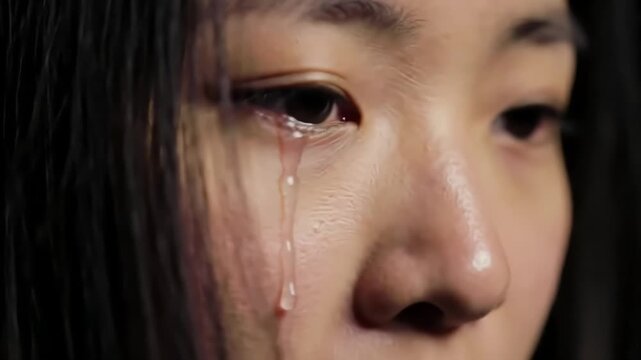 A compelling close-up portrait capturing deep emotional expression and individuality.