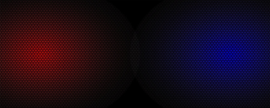 The red and blue gradient abstract background decorated with mesh graphics can be used to design media related to elections, debates and competitions.