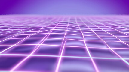 Abstract Wave Grid in Purple Hues