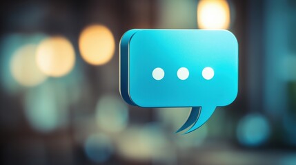 Modern Chat Bubble Icon for Communication