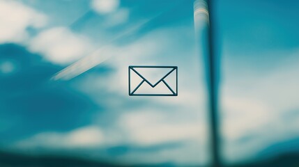 Modern Communication Symbol on Distorted Background