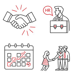 Business Collaboration and Growth Icons.
