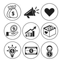 Collection of Business and Finance Icons.