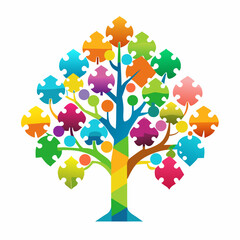 tree with colorful flowers