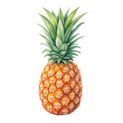 ananas in watercolor drawing style png pineapple watercolor illustration PNG tropical fruit art PNG transparent background image