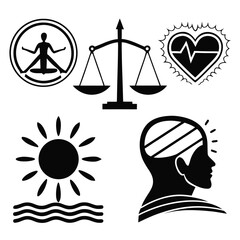 Collection of Health and Wellness Icons.