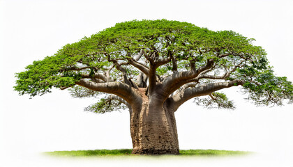 baobab albero verde cut out su sfondo trasparente