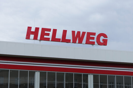 Hellweg Baumarkt, Logo of The Hardware Store In Berlin, Germany