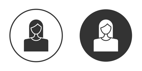 Woman icon illustration. Pixel vector graphics - Vector.