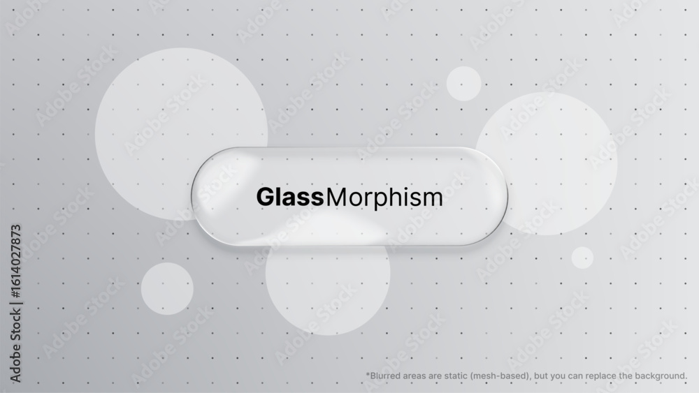 Poster glassmorphism effect in a rectangular shape. modern design element for technology presentations and 