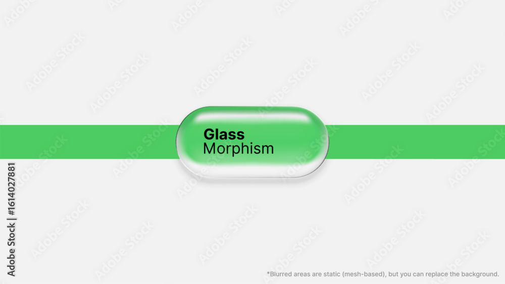 Poster liquid glass morphism vector design element with text. modern blurred glass effect for user interfac