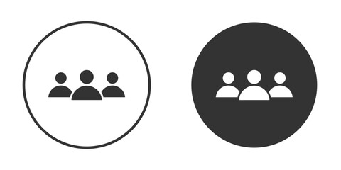 Users icon illustration. Pixel vector graphics - Vector.