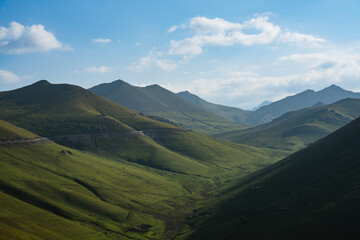 Obraz premium landscape with mountains and blue sky